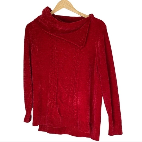 RED Chenille Sweater by Northern Reflections, Women’s Size Medium - Picture 1 of 9
